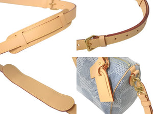 極美品 LOUIS VUITTON ルイヴィトン スピーディ バンドリエール 25 ダミエ デニム N40700 ゴールド金具 中古 4c068963
