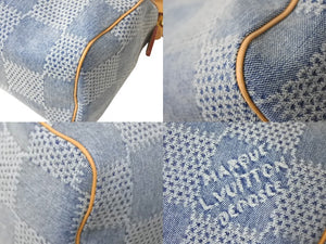 極美品 LOUIS VUITTON ルイヴィトン スピーディ バンドリエール 25 ダミエ デニム N40700 ゴールド金具 中古 4c068963