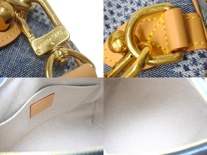 極美品 LOUIS VUITTON ルイヴィトン スピーディ バンドリエール 25 ダミエ デニム N40700 ゴールド金具 中古 4c068963