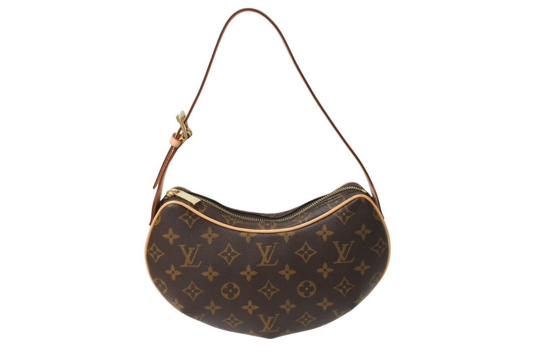 極美品 LOUIS VUITTON ルイヴィトン ハンドバッグ クロワッサンPM M51510 モノグラムキャンバス ブラウン 中古 4c068966