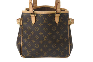 極美品 LouisVuitton ルイヴィトン バティニョール ヴェルティカル ショルダーバッグ M51153 トアル地 ブラウン ゴールド 中古 4c068968