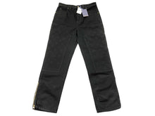 画像をギャラリービューアに読み込む, 極美品 LOUISVUITTON ルイヴィトン モノグラム ダブルニー デニム カーペンターパンツ イタリア製 ブラック サイズ34 中古 4c068988