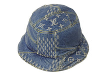 画像をギャラリービューアに読み込む, LouisVuitton ルイヴィトン モノグラムデニムバケットハット NIGOコラボ MP2734 イタリア製 コットン ブルー 美品 中古 4c068990