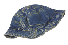 画像をギャラリービューアに読み込む, LouisVuitton ルイヴィトン モノグラムデニムバケットハット NIGOコラボ MP2734 イタリア製 コットン ブルー 美品 中古 4c068990