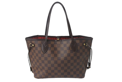 LOUIS VUITTON ルイヴィトン ネヴァーフルPM トートバッグ N51109 ダミエキャンバス ブラウン ゴールド金具 美品 中古 4c069019