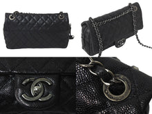 Load image into Gallery viewer, CHANEL シャネル ブラックマトラッセ 25 ショルダーバッグ ココマーク 18番台 イタリア製 キャビアスキン 美品 中古 4c069032
