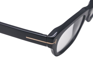 TOM FORD トムフォード サングラス メガネフレーム ブラック プラスチック 51□21-145 TF-5252-001 シルバー金具 美品 中古 4c069059