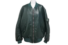Load image into Gallery viewer, 極美品 PRADA プラダ ナッパレザー ボンバージャケット UPW399 サイズ48 グリーン ラムスキン トライアングルロゴ 中古 4c069076