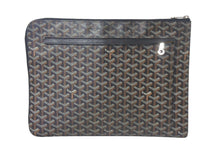 Load image into Gallery viewer, Goyard ゴヤール ソルボンヌ クラッチバッグ セカンドバッグ PVC レザー ブラック ブラウン ホワイト 美品 中古 4c069078
