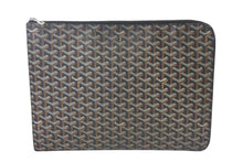 Load image into Gallery viewer, Goyard ゴヤール ソルボンヌ クラッチバッグ セカンドバッグ PVC レザー ブラック ブラウン ホワイト 美品 中古 4c069078