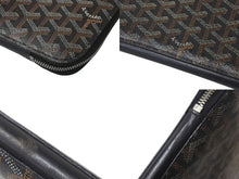 Load image into Gallery viewer, Goyard ゴヤール ソルボンヌ クラッチバッグ セカンドバッグ PVC レザー ブラック ブラウン ホワイト 美品 中古 4c069078