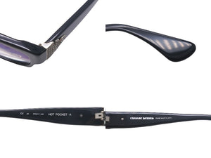 CHROME HEARTS クロムハーツ HOT POCKET-A 度入りメガネ サイズ57□17-144 ホワイトダイヤモンド1.32CT プラスチック シルバー925 美品 中古 4c069081