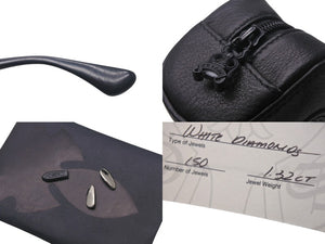 CHROME HEARTS クロムハーツ HOT POCKET-A 度入りメガネ サイズ57□17-144 ホワイトダイヤモンド1.32CT プラスチック シルバー925 美品 中古 4c069081