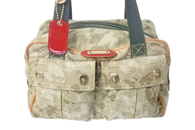LOUIS VUITTON ルイヴィトン 08AW モノグラモフラージュ デニム ジャスミン ハンドバッグ M95772 カーキ 村上隆 廃盤 美品 中古 4c069082