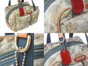 LOUIS VUITTON ルイヴィトン 08AW モノグラモフラージュ デニム ジャスミン ハンドバッグ M95772 カーキ 村上隆 廃盤 美品 中古 4c069082