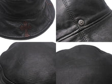 Load image into Gallery viewer, CHROME HEARTS クロムハーツ カスタムオーダー バケットハット クロス リバーシブル ブラック ブラウン レザー シルバー925 美品 中古 4c069095