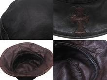 Load image into Gallery viewer, CHROME HEARTS クロムハーツ カスタムオーダー バケットハット クロス リバーシブル ブラック ブラウン レザー シルバー925 美品 中古 4c069095