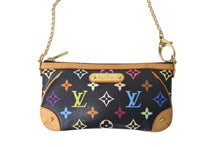 Load image into Gallery viewer, LOUIS VUITTON ルイヴィトン ポーチ M60097 ポシェット ミラMM モノグラムマルチカラー ブラック 美品 中古 4c069119