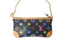 Load image into Gallery viewer, LOUIS VUITTON ルイヴィトン ポーチ M60097 ポシェット ミラMM モノグラムマルチカラー ブラック 美品 中古 4c069119