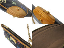 Load image into Gallery viewer, LOUIS VUITTON ルイヴィトン ポーチ M60097 ポシェット ミラMM モノグラムマルチカラー ブラック 美品 中古 4c069119