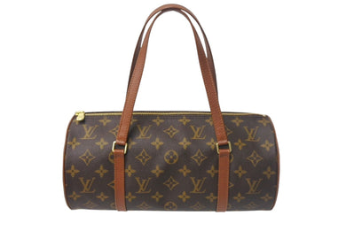 極美品 LOUIS VUITTON ルイヴィトン パピヨンGM ハンドバッグ M51365 30cm ポーチ 筒型 モノグラム ブラウン ヴィンテージ 初期 中古 4c069153