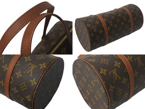 極美品 LOUIS VUITTON ルイヴィトン パピヨンGM ハンドバッグ M51365 30cm ポーチ 筒型 モノグラム ブラウン ヴィンテージ 初期 中古 4c069153