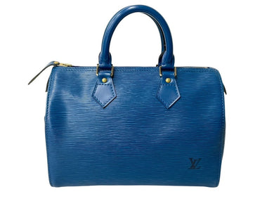 LOUIS VUITTON ルイヴィトン スピーディ25 M43015 ハンドバッグ ブルー ゴールド金具 エピレザー 美品 中古 4c069158