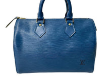 Load image into Gallery viewer, LOUIS VUITTON ルイヴィトン スピーディ25 M43015 ハンドバッグ ブルー ゴールド金具 エピレザー 美品 中古 4c069158