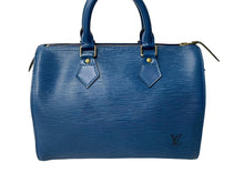 Load image into Gallery viewer, LOUIS VUITTON ルイヴィトン スピーディ25 M43015 ハンドバッグ ブルー ゴールド金具 エピレザー 美品 中古 4c069158