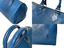 Load image into Gallery viewer, LOUIS VUITTON ルイヴィトン スピーディ25 M43015 ハンドバッグ ブルー ゴールド金具 エピレザー 美品 中古 4c069158