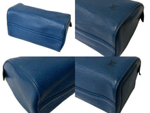 Load image into Gallery viewer, LOUIS VUITTON ルイヴィトン スピーディ25 M43015 ハンドバッグ ブルー ゴールド金具 エピレザー 美品 中古 4c069158