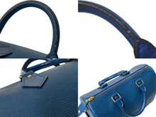 Load image into Gallery viewer, LOUIS VUITTON ルイヴィトン スピーディ25 M43015 ハンドバッグ ブルー ゴールド金具 エピレザー 美品 中古 4c069158