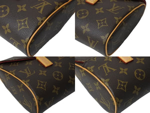 極美品 LOUIS VUITTON ルイヴィトン モノグラム ソナチネ ハンドバッグ M51902 ロゴ ブラウン 中古 4c069167