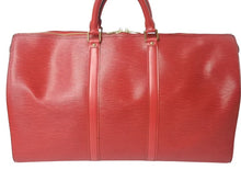 Load image into Gallery viewer, LOUIS VUITTON ルイヴィトン キーポル50 ボストンバッグ M42967 カスティリアンレッド エピレザー 美品 中古 4c069171