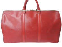 Load image into Gallery viewer, LOUIS VUITTON ルイヴィトン キーポル50 ボストンバッグ M42967 カスティリアンレッド エピレザー 美品 中古 4c069171