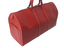 Load image into Gallery viewer, LOUIS VUITTON ルイヴィトン キーポル50 ボストンバッグ M42967 カスティリアンレッド エピレザー 美品 中古 4c069171