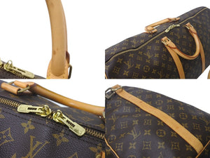 LOUIS VUITTON ルイ ヴィトン キーポルバンドリエール 60 ボストンバッグ M41412 モノグラム ブラウン PVC ヌメ革 レザー 美品 中古 4c069182