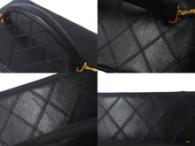 Load image into Gallery viewer, CHANEL シャネル ビコローレ バニティバッグ ハンドバッグ ココマーク 3番台 ラムスキン ブラック ゴールド金具 美品 中古 4c069194
