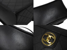 Load image into Gallery viewer, CHANEL シャネル ビコローレ バニティバッグ ハンドバッグ ココマーク 3番台 ラムスキン ブラック ゴールド金具 美品 中古 4c069194