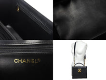Load image into Gallery viewer, CHANEL シャネル ビコローレ バニティバッグ ハンドバッグ ココマーク 3番台 ラムスキン ブラック ゴールド金具 美品 中古 4c069194