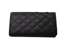 Load image into Gallery viewer, CHANEL シャネル 長財布 カンボンライン 20番台 ココマーク レザー エナメル ブラック ピンク シルバー金具 美品 中古 4c069219