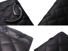 Load image into Gallery viewer, CHANEL シャネル 長財布 カンボンライン 20番台 ココマーク レザー エナメル ブラック ピンク シルバー金具 美品 中古 4c069219