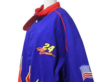 Load image into Gallery viewer, JEFF HAMILTON ジェフハミルトン レーシング ジャケット サイズL ファイヤーパターン NASCAR 刺繍 ヴィンテージ 美品 中古 4c069244