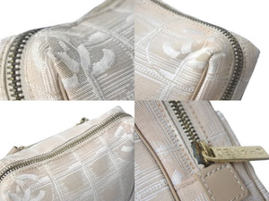 CHANEL シャネル ショルダーバッグ A20513 7番台 ニュートラベルライン ナイロンジャガード ベージュ ゴールド金具 美品 中古 4c069252
