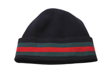 Load image into Gallery viewer, 極美品 GUCCI グッチ ニット帽 ビーニー サイズL シェリーライン ウール シルク カシミヤ ブラック 131706 中古 4c069318