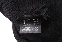Load image into Gallery viewer, 極美品 GUCCI グッチ ニット帽 ビーニー サイズL シェリーライン ウール シルク カシミヤ ブラック 131706 中古 4c069318