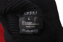 Load image into Gallery viewer, 極美品 GUCCI グッチ ニット帽 ビーニー サイズL シェリーライン ウール シルク カシミヤ ブラック 131706 中古 4c069318