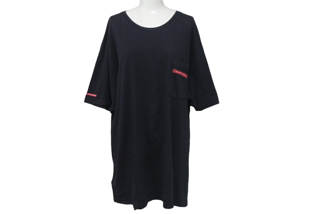 CHROME HEARTS クロムハーツ 半袖Tシャツ カットソー トップス コットン ブラック ピンク サイズXL 美品 中古 4c069328
