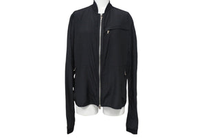 CHROME HEARTS クロムハーツ ナイロンジャケット ダガージップ 2225-304-6280 ブラック シルバー金具 サイズS 美品 中古 4c069332