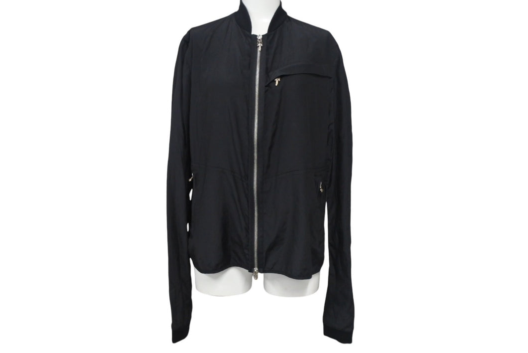 CHROME HEARTS クロムハーツ ナイロンジャケット ダガージップ 2225-304-6280 ブラック シルバー金具 サイズS 美品 中古 4c069332